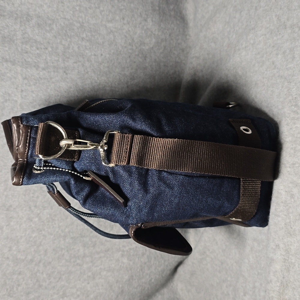 Espirit Y2K Small Dark Wash Denim Coverrable Backpack - Picture 7 of 8
